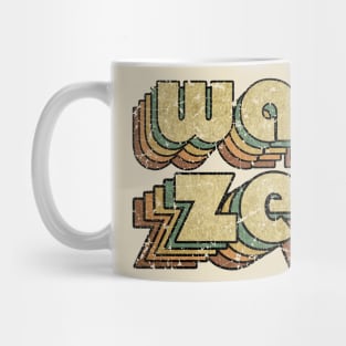 Warren Zevon // Vintage Rainbow Typography Style // 70s Mug